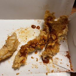 Chicken strips. I mean chicken fingers Chicken strips. I mean chicken fingers
