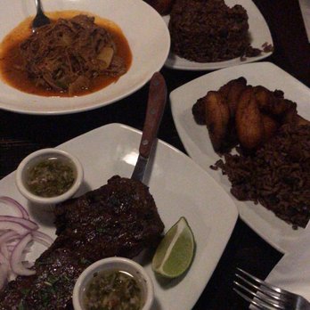 Casual Habana Cafe - Our dinners. Steak was delicious - Cuban Near Me - Hackensack, New Jersey