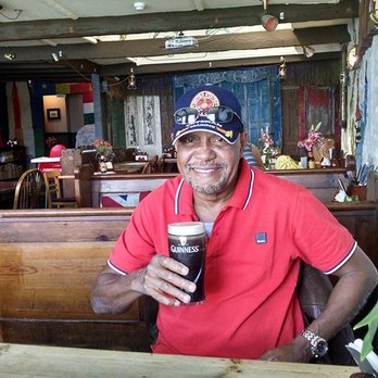 The Rum And Crab Shack - enjoying a guiness - Seafood Near Me - Cnwll, CON