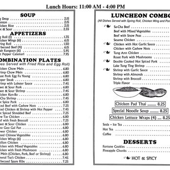 Lotus - Lotus Lunch Menu - Chinese Near Me - Mooresville, North Carolina