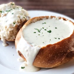 The Fish Hopper - Clam chowder bread bowl =)