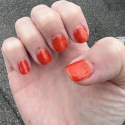 Cam Nails - Had my gel nail set removed and got a polish. So rough on my cuticles with the drill which made the acetone burn. Ouch!