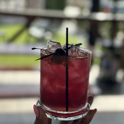 Spoon at Paper Plane - SPICY BLACK CHERRY MARGARITA   Tanteo Jalapeno, Lime, Black Cherry Syrup, Sour Mix, Triple Sec