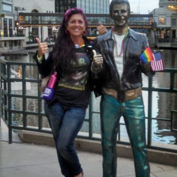 Bronze Fonz - BLINGED OUT "The Bronze Fonz" for PRIDE FEST!! HEEEEEY - Landmarks & Historical Buildings Near Me - Milwaukee, Wisconsin