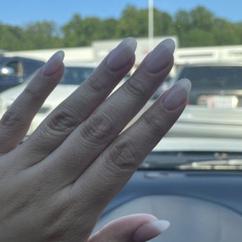 The Glossary Nail Spa - Acrylic nails with a light gel color - Nail Salons Near Me - Potomac, Maryland