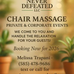 Never Defeated - Now offering Corporate Wellness event services. Contact directly to discuss details.