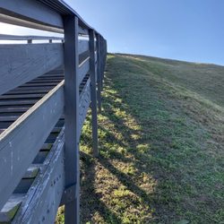Etowah Indian Mounds - Stairs up the mound