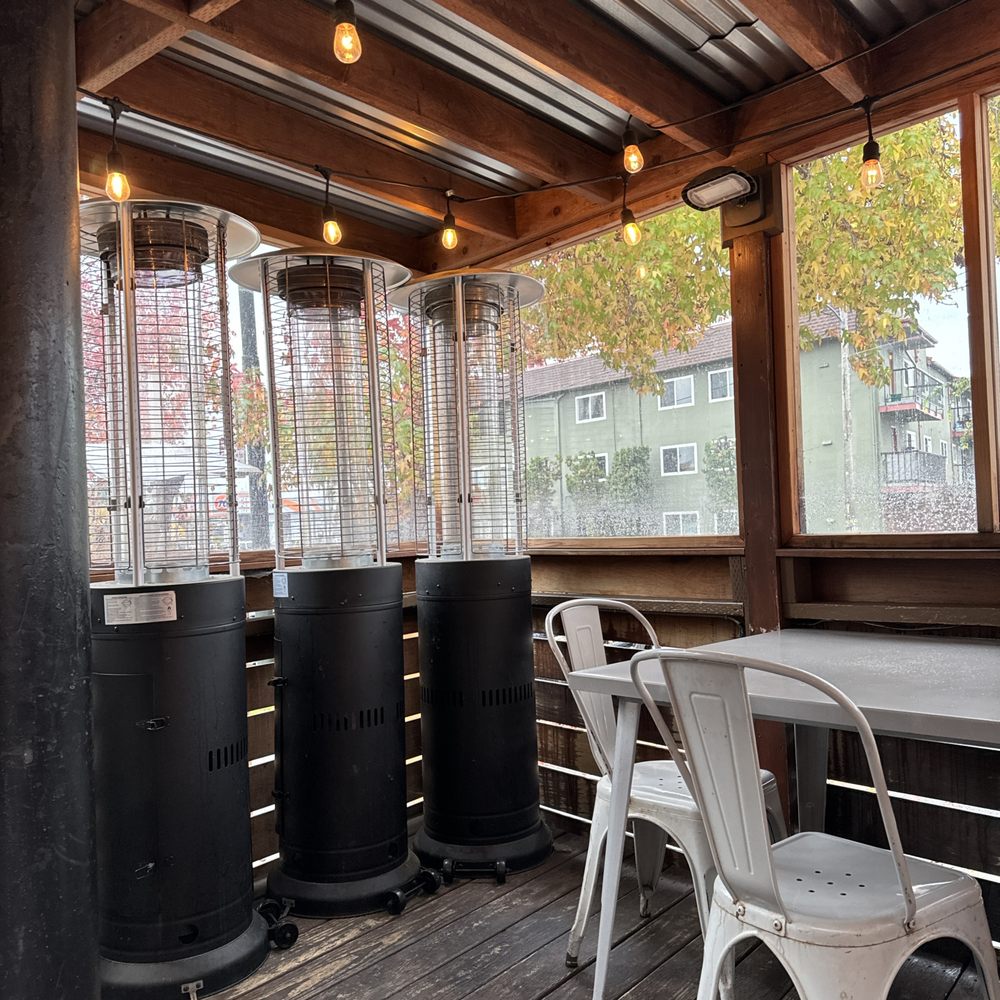 A+ Burger - A+ burger on a rainy day, sadly the heaters don't work :( - Burgers Near Me - Oakland, California
