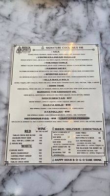 Menu photo 6 Broken Spirits Distillery Long Beach, CA