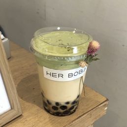 Jasmine Milk Tea with Matcha Foam