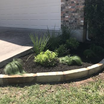 Landscaping Round Rock - Enhanced border stonework and refreshed bed. - Landscaping Near Me Landscaping Round Rock - Enhanced border stonework and refreshed bed. - Landscaping Near Me