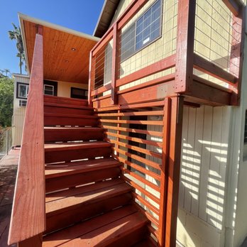HandyMaestro - The wood partition along one side of the stairs is a nice detail, and also a safety barrier. - Fences & Gates Near Me - Monterey Park, California