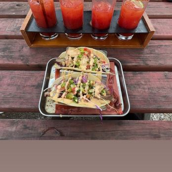 The Backyard - Steak tacos and Bloody Mary flight - American Near Me - Seabrook, Texas