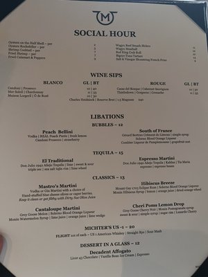 Menu photo 1 Mastro's Steakhouse Chicago, IL Menu photo 1 Mastro's Steakhouse Chicago, IL