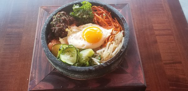 Photo of Mr bibi - Oceanside, CA, US. The hot stone bibimbap, customizable just like the classic bowl.