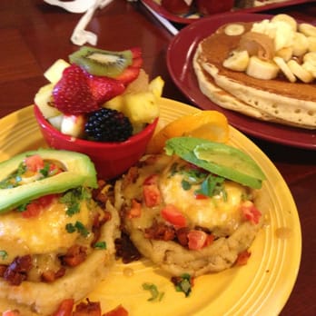 Blackbird Café - Peanut buttah hunny pancakes in back - Cafes Near Me - Long Beach, California Blackbird Café - Peanut buttah hunny pancakes in back - Cafes Near Me - Long Beach, California