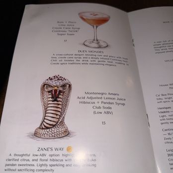 Sulod Speakeasy - Drink menu - Speakeasies Near Me - Washington, DC, District of Columbia