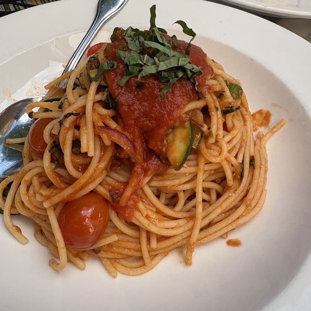 La Bottega - Spaghetti with veggie I did ask for extra sauce. I'm not sure if it was there. - Italian Near Me - Vail, Colorado