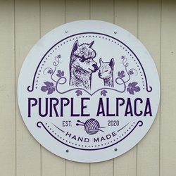 Purple alpaca farms!