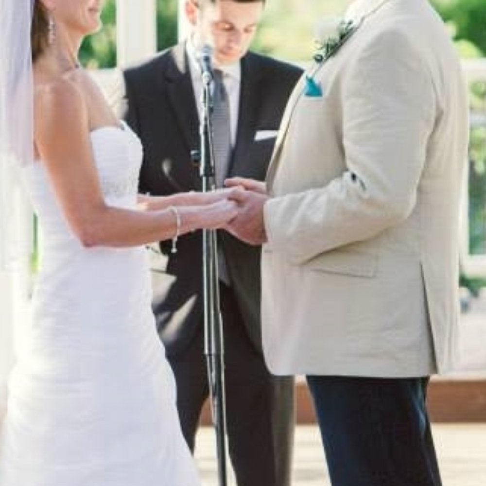 Eric officiating Christine & Brian Barker Wedding.