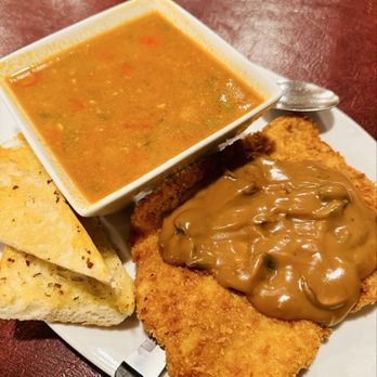 Veky's International Cuisine - Rham schnitzel with Hungarian Goulash - Restaurants Near Me - Listowel, Ontario Veky's International Cuisine - Rham schnitzel with Hungarian Goulash - Restaurants Near Me - Listowel, Ontario
