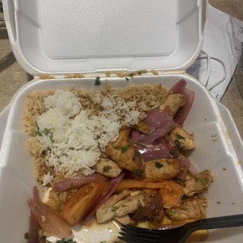 Alpaca Chicken - Pollo saltado Daily special minus fries - Peruvian Near Me - Garner, North Carolina Alpaca Chicken - Pollo saltado Daily special minus fries - Peruvian Near Me - Garner, North Carolina