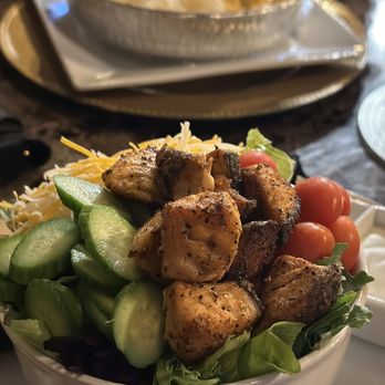 Truth Lounge & Bistro - Salmon bites salad. - Soul Food Near Me - Beaumont, Texas Truth Lounge & Bistro - Salmon bites salad. - Soul Food Near Me - Beaumont, Texas