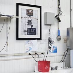 Porta Bella Pizza - H & C Coffee is proud[ly served here and they have a framed photo to show it.