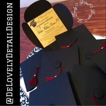 De'lovely Detail Design - Graduation Cap 5"x 5" Party Invitation/Announcement - Party & Event Planning Near Me De'lovely Detail Design - Graduation Cap 5"x 5" Party Invitation/Announcement - Party & Event Planning Near Me