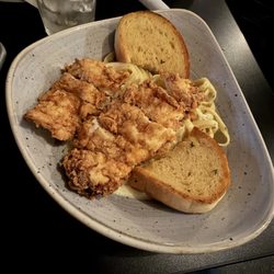 Fettuccini Alfredo with Crispy Chicken