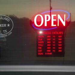 Bullard Leather - Cool weather hours. See Website for Summer hours. Open as early as 5:30 AM and closing as early as 1:00 PM.