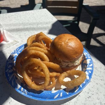 Village Bakery & Cafe - Chicken salad with onion rings. - Bakeries Near Me - Center Ossipee, New Hampshire Village Bakery & Cafe - Chicken salad with onion rings. - Bakeries Near Me - Center Ossipee, New Hampshire