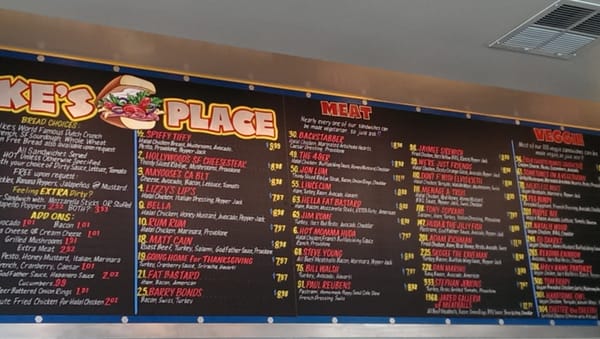 Menu photo 8 Ike's Place San Mateo, CA