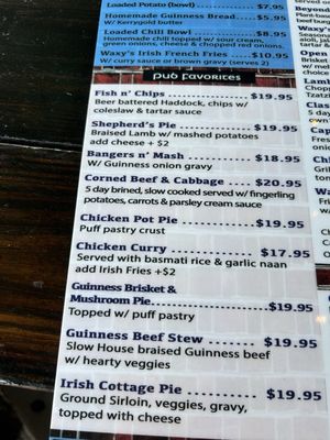 Menu photo 4 Waxy's Pub Fort Lauderdale, FL Menu photo 4 Waxy's Pub Fort Lauderdale, FL