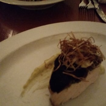 Tempest Oyster Bar - Blue Marlin w hazelnut pesto lime aioli, fried leek. Bucatini w scallop, lobster, mussel, clam, tomato saffron broth,garlic,parm - Bars Near Me - Madison, Wisconsin