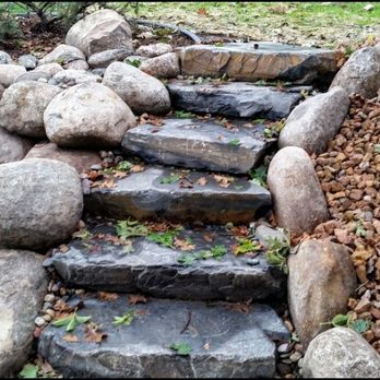 Landscapes on Main - Natural stone steps - Landscaping Near Me - Hayward, Wisconsin Landscapes on Main - Natural stone steps - Landscaping Near Me - Hayward, Wisconsin