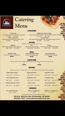 Menu photo 7 Submarinos Pizzeria Glendale, AZ Menu photo 7 Submarinos Pizzeria Glendale, AZ