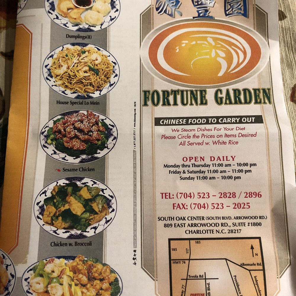 Fortune Garden - Menu - Chinese Near Me - Charlotte, North Carolina