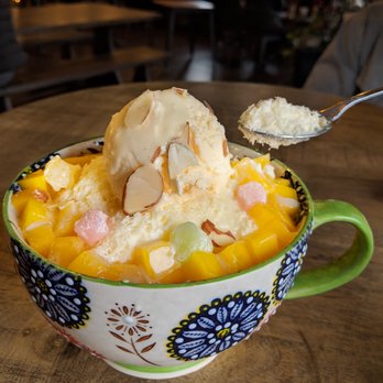 T-Town Cafe - Snowflake ice cream with mango - Desserts Near Me - Tacoma, Washington T-Town Cafe - Snowflake ice cream with mango - Desserts Near Me - Tacoma, Washington