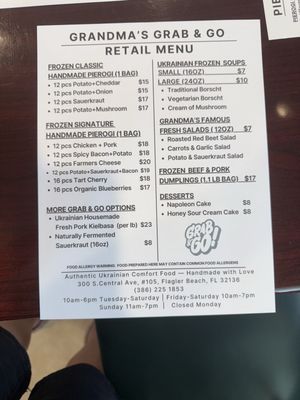Menu photo 4 Pierogi Shop Flagler Beach, FL Menu photo 4 Pierogi Shop Flagler Beach, FL