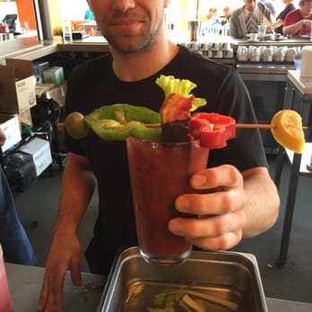 Eggstasy - Chocolate -dipped bacon and veg loaded Bloody Mary - Breakfast & Brunch Near Me - Scottsdale, Arizona