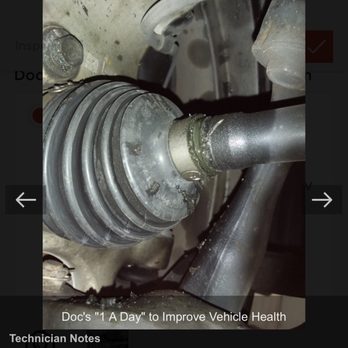 Performance Auto Center - States left front outer axle boot is torn. This outer axle boot was supposedly replaced. - Auto Repair Near Me - Plainfield, Illinois Performance Auto Center - States left front outer axle boot is torn. This outer axle boot was supposedly replaced. - Auto Repair Near Me - Plainfield, Illinois
