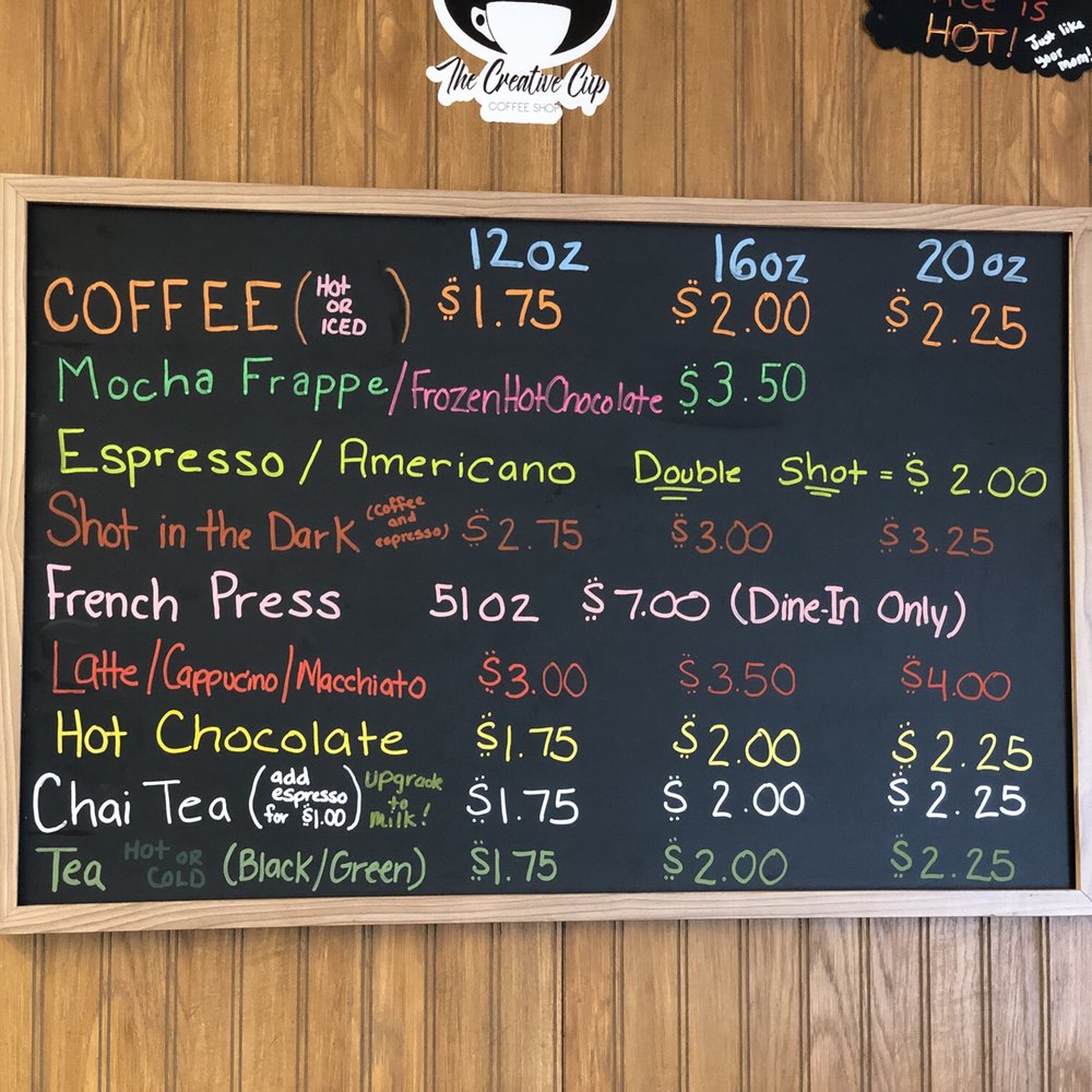 The Creative Cup - Coffee Menu - Coffee & Tea Near Me - Ridgway, Pennsylvania The Creative Cup - Coffee Menu - Coffee & Tea Near Me - Ridgway, Pennsylvania