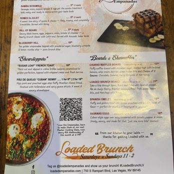 Loaded Empanadas - Brunch menu - Tapas/Small Plates Near Me - Las Vegas, Nevada Loaded Empanadas - Brunch menu - Tapas/Small Plates Near Me - Las Vegas, Nevada
