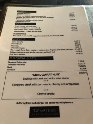 Menu photo 3 Bistro Zwart Huis Bruges, VWV