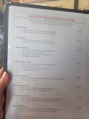 Menu photo 8 Rail House Pub & Grill Gridley, CA