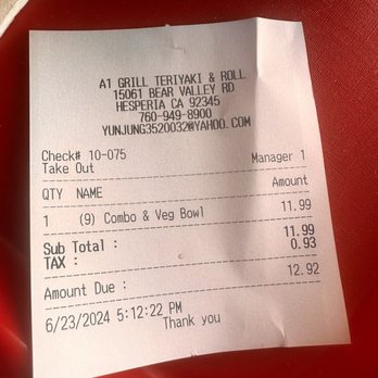 A1 Grill Teriyaki & Roll - Asian Fusion Near Me - Hesperia, California