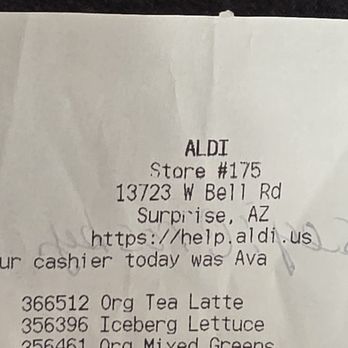 ALDI - Our nasty cashier's name - Grocery Near Me - Surprise, Arizona