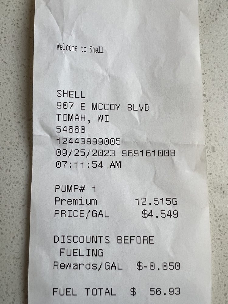 SHELL 907 E McCoy Blvd, Tomah, Wisconsin Gas Stations Phone