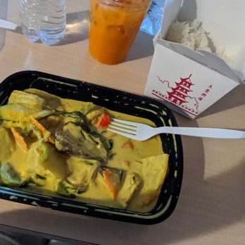 Sticky Rice Restaurant - Yellow Curry with Chicken, Small Jasmine Rice and Medium Thai Tea. Delicious. - Laotian Near Me - Ceres, California Sticky Rice Restaurant - Yellow Curry with Chicken, Small Jasmine Rice and Medium Thai Tea. Delicious. - Laotian Near Me - Ceres, California